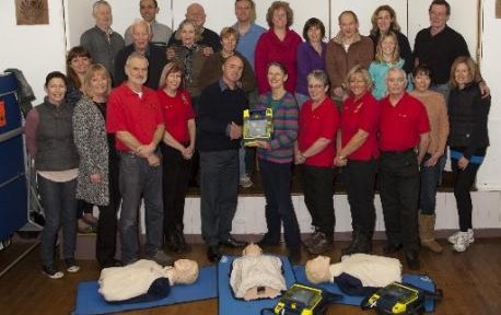 Tricia Robinson HART et al. at debrillator event