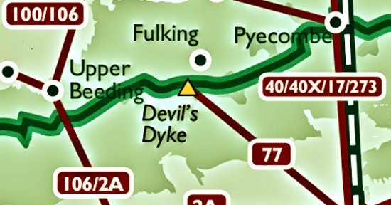 Bus routes relevant to Fulking and Edburton