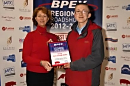 Henry Langridge receiving award