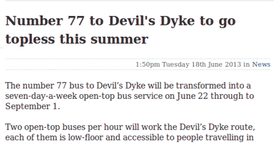 No 77 to Devil's Dyke