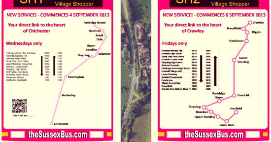 SH1 SH2 routes and timetables: Small Dole, Chichester, Crawley
