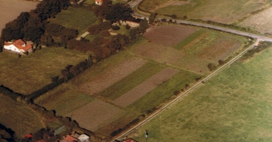 Hut Farm, Fulking c1980, aerial photo by Joe Lancaster