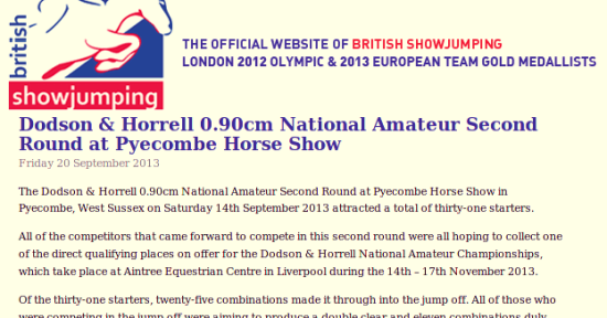 Showjumping at Pyecombe