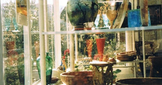 Items for sale in the window of Fulking Post Office