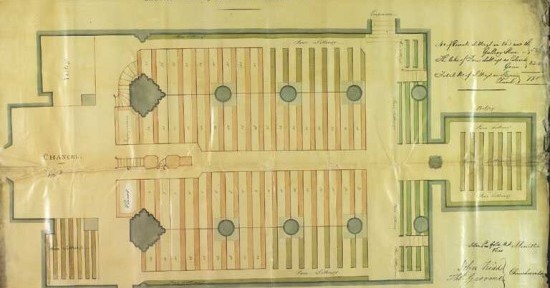 Ground Plan Steyning Church 1851