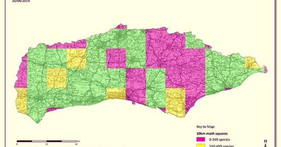 Sussex Moth Species Map