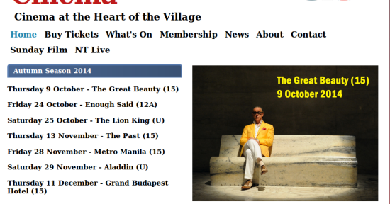 Hurst Village Cinema Autumn 2014 programme