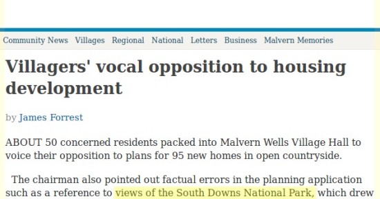 South Downs visible from West Midlands