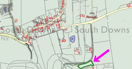Poynings Road campsite with log cabin