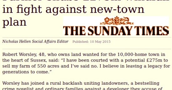 Robert Worsley refuses Mayfield offer for farmland