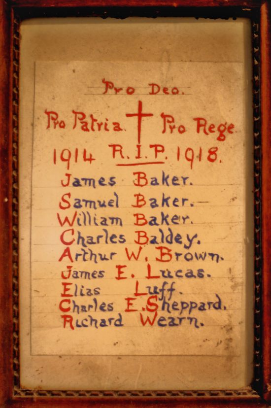 RIP 1914-1918, ink on paper, St. Andrew's Edburton