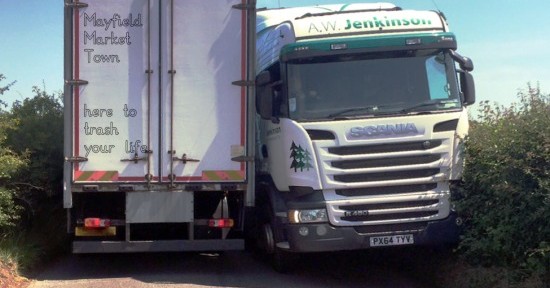 Lorries on Hickstead Lane