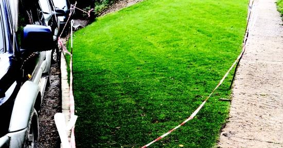 New turf in Clappers Lane