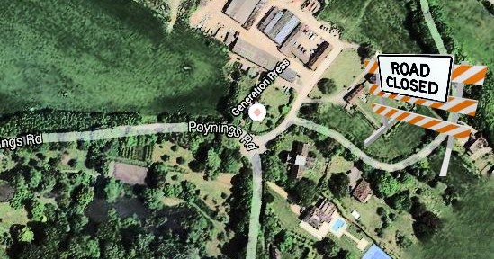 Dog-leg closed on Thursday 13th January