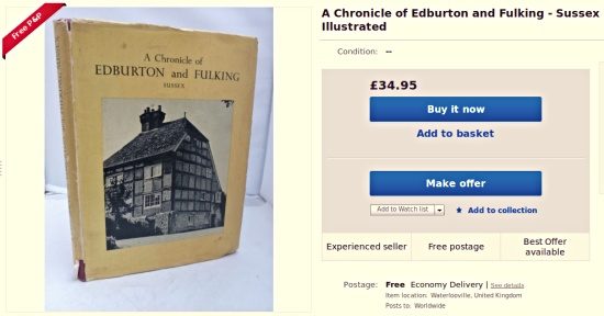 F.A. Howe 1958 A Chronicle of Edburton and Fulking