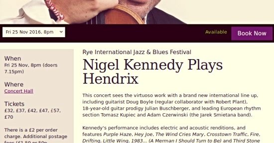 Nigel Kennedy at The Dome, Brighton