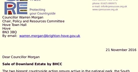 Sale of Downland Estate by BHCC
