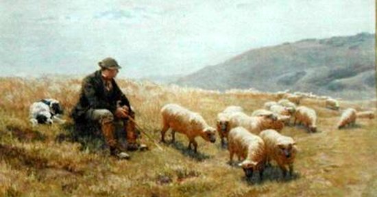 A shepherd on the South Downs