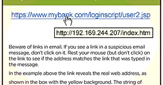 phishing email links