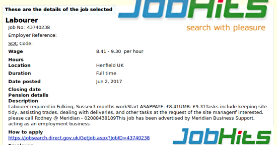 Labourer required in Fulking