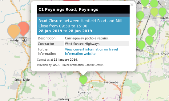 Poynings Road -- closure