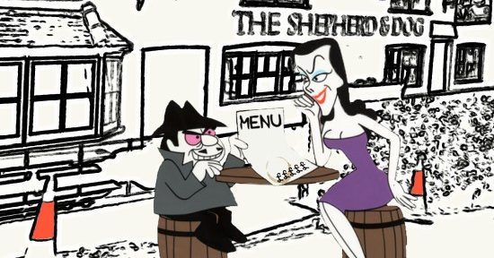 Boris and Natasha at the Shepherd and Dog