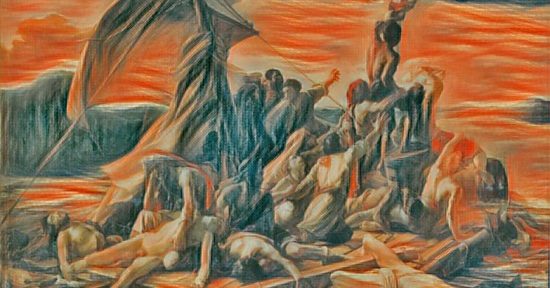 Copy of 'The Raft of Medusa ' by Edvard Munch