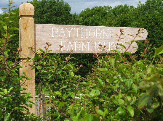 Finger post highlighting Paythorne Farm